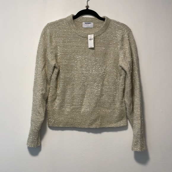 Old Navy Cream and Gold Eyelash Party Sweater NWT - Picture 4 of 8